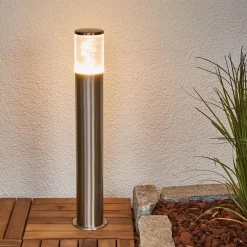 LED-sokkellampe Belen, stål^Lindby New