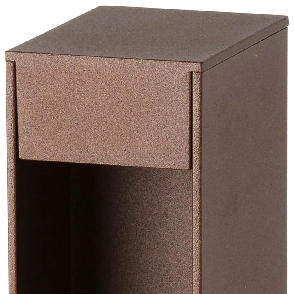 FARO BARCELONA LED-sokkellampe Cerler, brun, 35 cm, metal, IP65, CCT