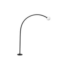 FARO BARCELONA Sokkellamper>LED-sokkellampe Cuca, sort, stål/glas, højde 65 cm
