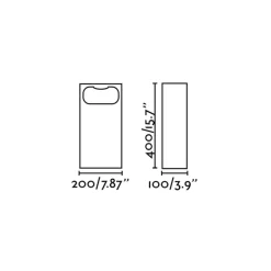 FARO BARCELONA LED-sokkellampe Glint, 2700K, 40 cm, grå, beton, IP55