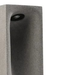 FARO BARCELONA LED-sokkellampe Grot, 3000K, grå, beton, IP55, højde 40 cm