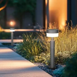 LED-sokkellampe Mackenzie, højde 50 cm, antracit, støbt aluminium^Trio Lighting Hot