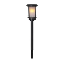 LED-sokkellampe solcelle Flame med flammeeffekt^STAR TRADING Clearance