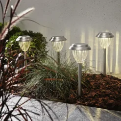 LED-sokkellampe solcelle Palma i sæt af 4^STAR TRADING New