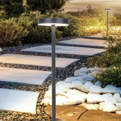 Viokef LED-sokkellampe Tango mørkegrå Højde 50 cm Metal, jordspyd