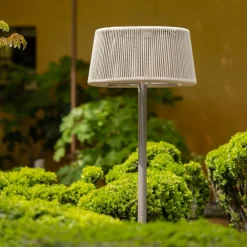 Les Jardins LED-solcellegulvlampe Rop&Strip, højdejusterbar, 500 lm