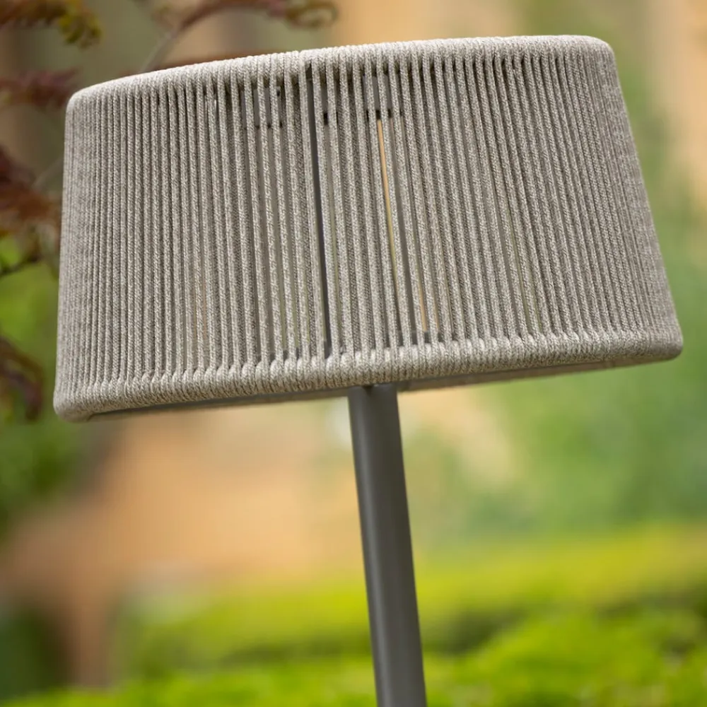 Les Jardins LED-solcellegulvlampe Rop&Strip, højdejusterbar, 500 lm