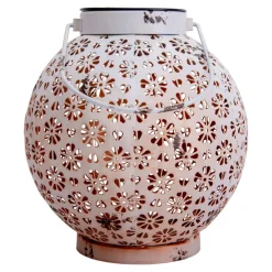 Näve LED-solcellelampe 52854, hvid, metal, 20 cm, IP44, 2 stk