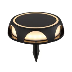 Globo LED-solcellelampe 36506, jordspyd, væglampe, sort, aluminium