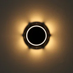 Globo LED-solcellelampe 36506, jordspyd, væglampe, sort, aluminium