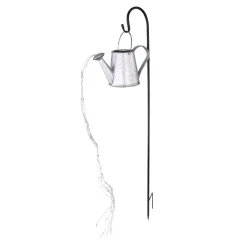 LED-solcellelampe 33652, sølv, vandkande, jordspyd, metal^Globo Sale