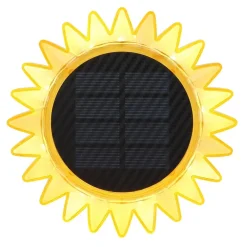 Globo LED-solcellelampe 33598 Solsikke Ø 13 cm, gul, plast