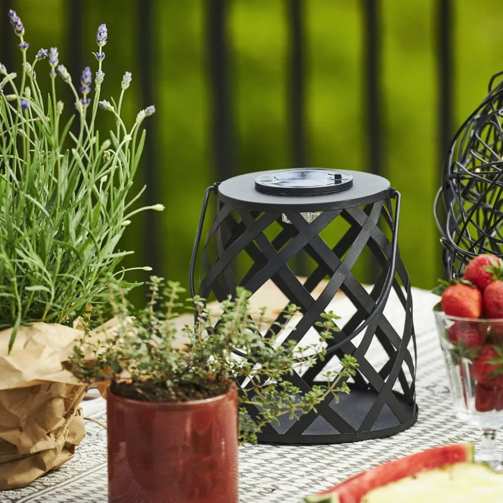 STAR TRADING Dekorationsbelysning|Solcellelamper>LED-solcellelampe Calabria, diamantmønster, 20 cm