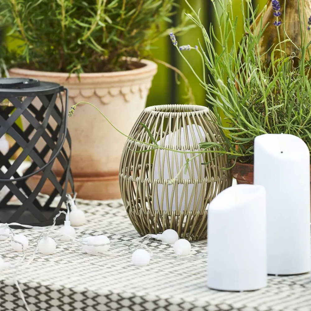 STAR TRADING Dekorationsbelysning|Solcellelamper>LED-solcellelampe Calabria, diamantmønster, 20 cm