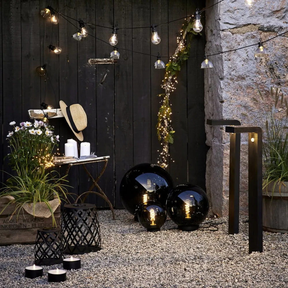 STAR TRADING Dekorationsbelysning|Solcellelamper>LED-solcellelampe Calabria, diamantmønster, 20 cm