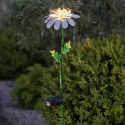 LED-solcellelampe Daisy i daisyform^STAR TRADING Discount