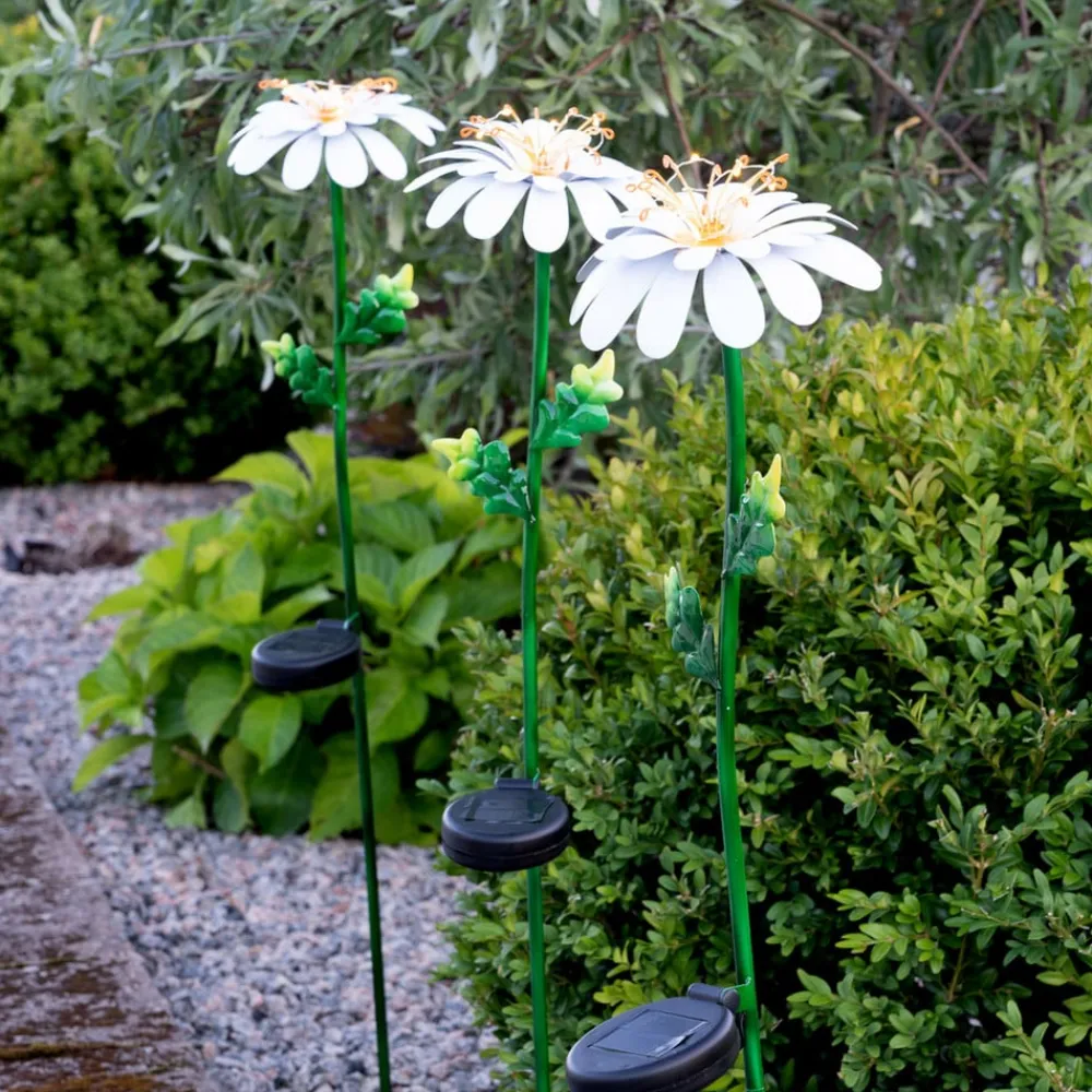 LED-solcellelampe Daisy i daisyform^STAR TRADING Discount