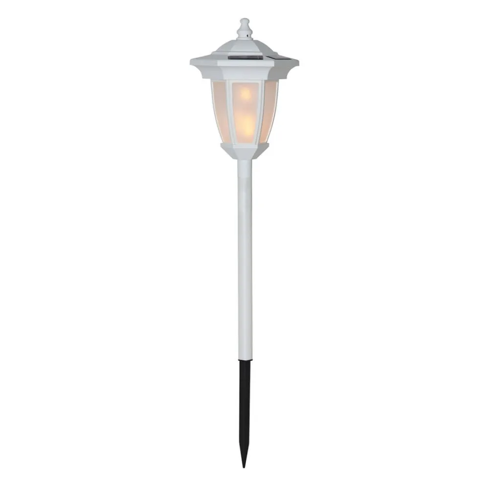 LED-solcellelampe Flame, 4-i-1, hvid^STAR TRADING Discount