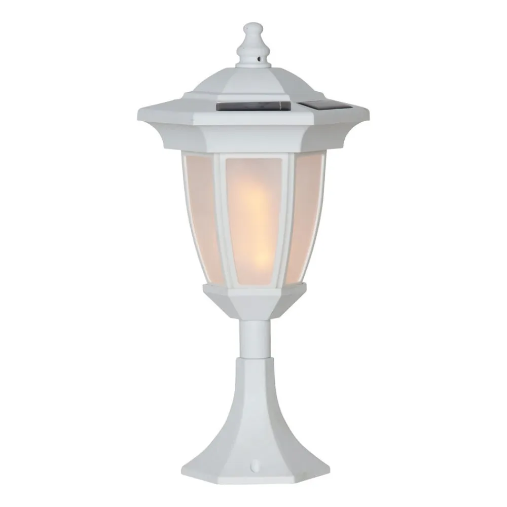 LED-solcellelampe Flame, 4-i-1, hvid^STAR TRADING Discount