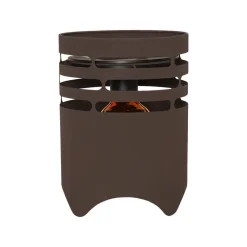 STAR TRADING LED-solcellelampe Marron, højde 25 cm, brun, metal, USB-C