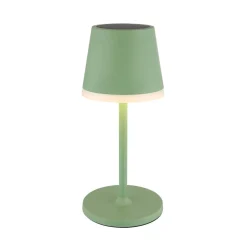 Globo LED-solcellelampe, metal, lysegrøn, højde 41 cm, IP44