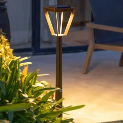 LED-solcellelampe Metro med sensor, corten^Les Jardins Clearance