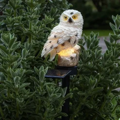 LED-solcellelampe Owl med jordspyd^STAR TRADING Online