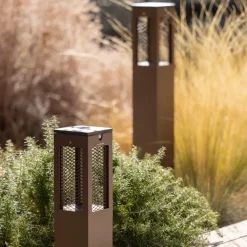 LED-solcellelampe på piedestal Tradition Sensor Corten 40 cm^Les Jardins Sale