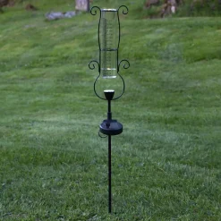 STAR TRADING LED-solcellelampe Pluvio med regnmåler