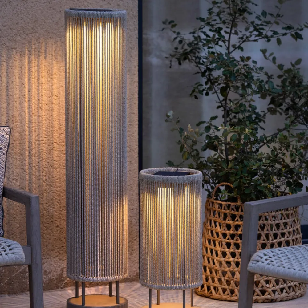 Les Jardins Solcellelamper>LED-solcellelampe Rop&Strip højde 120 cm, 3.000 K, 500 lm