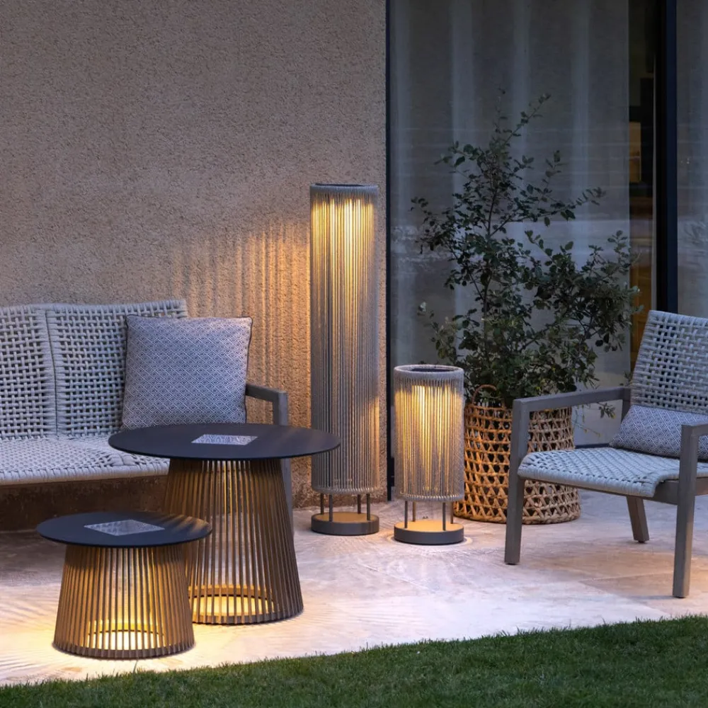 Les Jardins Solcellelamper>LED-solcellelampe Rop&Strip højde 120 cm, 3.000 K, 500 lm