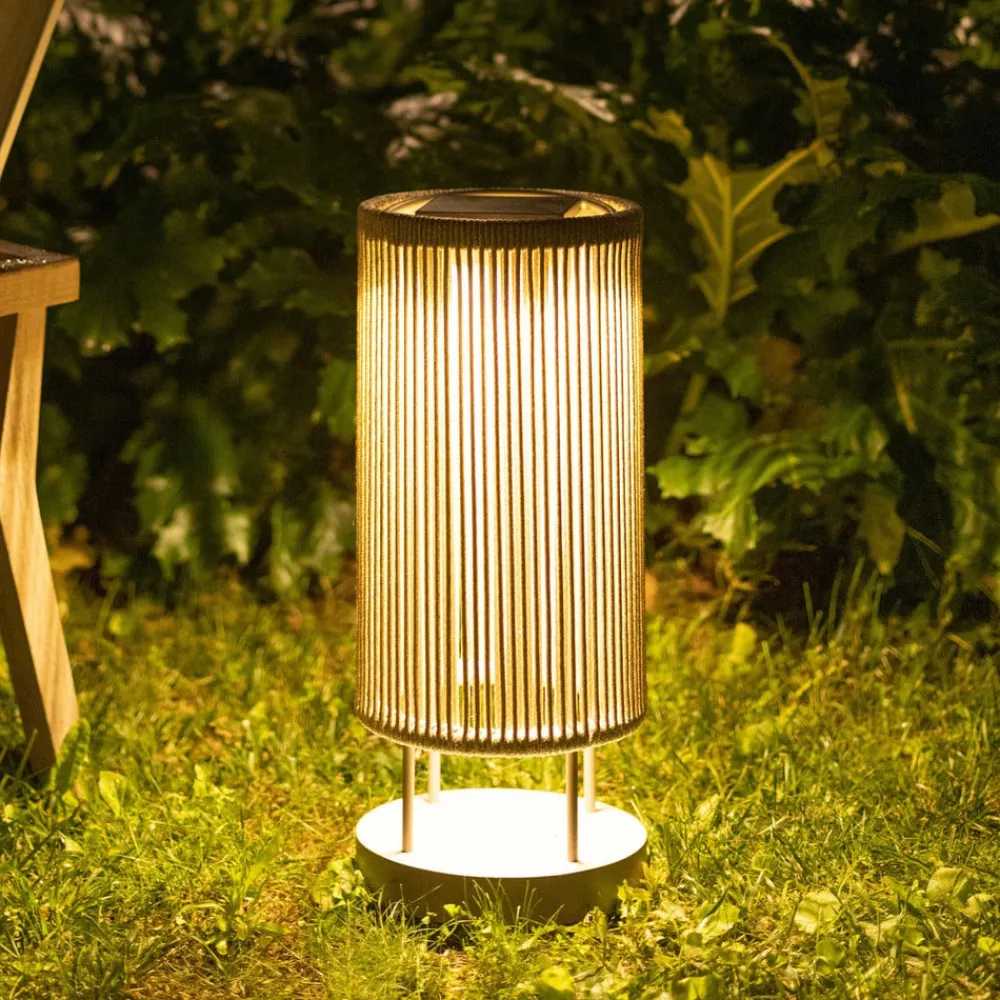 Les Jardins Solcellelamper>LED-solcellelampe Rop&Strip Højde 58 cm, 3.000 K, 500 lm