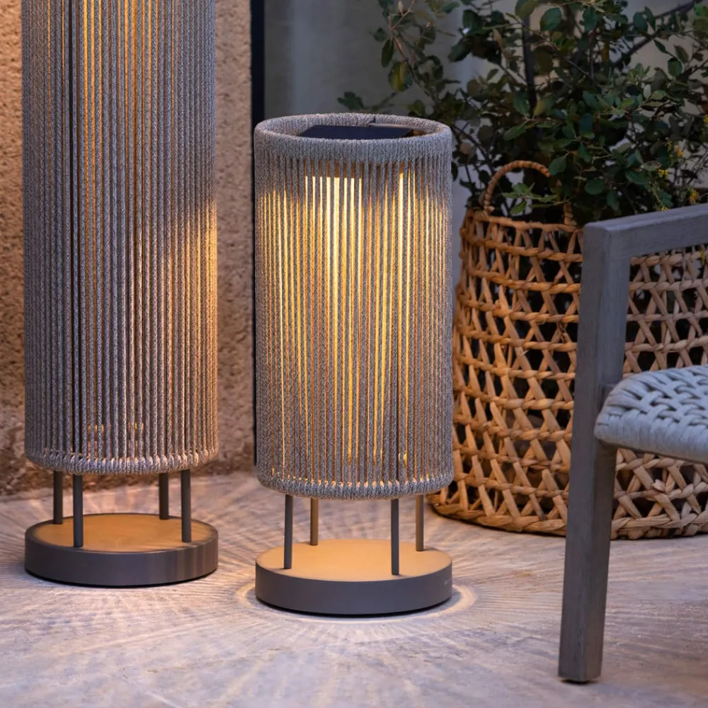 Les Jardins Solcellelamper>LED-solcellelampe Rop&Strip Højde 58 cm, 3.000 K, 500 lm