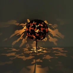 LED-solcellelampe 36749S kugle Ø 27 cm, sølv, jordspyd^Globo Online