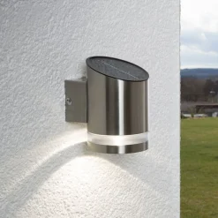 LED-solcellelampe Salma til anbringelse på muren^Lindby