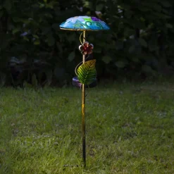 STAR TRADING LED-solcellelampe Salona, blå/grøn