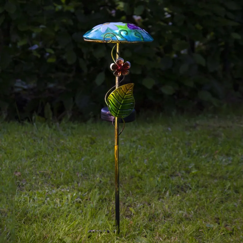 STAR TRADING LED-solcellelampe Salona, blå/grøn