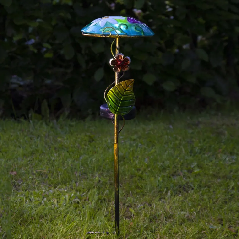 STAR TRADING LED-solcellelampe Salona, blå/grøn