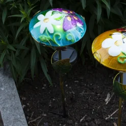 STAR TRADING LED-solcellelampe Salona, blå/grøn