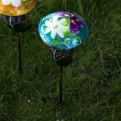 STAR TRADING LED-solcellelampe Salona, blå/grøn