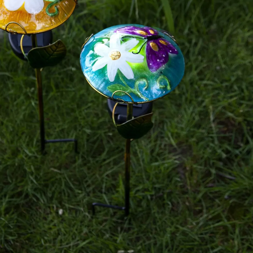 STAR TRADING LED-solcellelampe Salona, blå/grøn