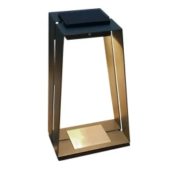 Les Jardins LED-solcellelampe Skaal i aluminium, 40 cm, grå