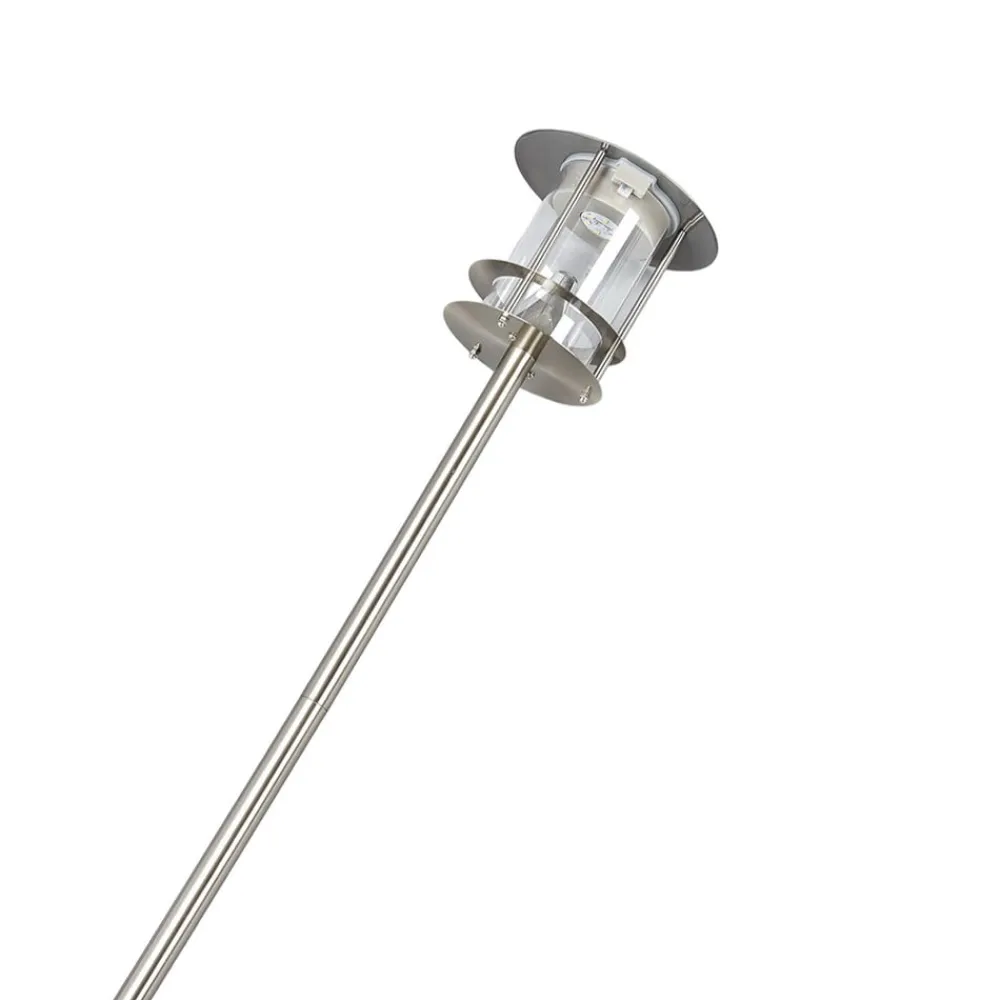 Lindby Solcellelamper|Sokkellamper>LED-solcellelampe Sumaya, stål, 65 cm høj, jordspyd