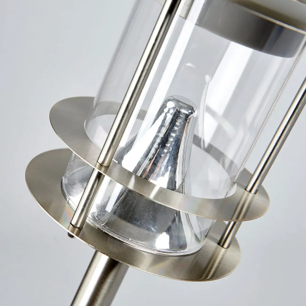 Lindby Solcellelamper|Sokkellamper>LED-solcellelampe Sumaya, stål, 65 cm høj, jordspyd