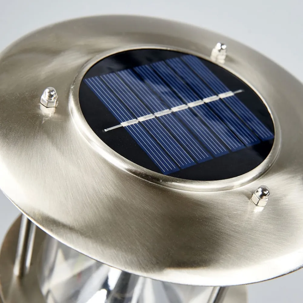 Lindby Solcellelamper|Sokkellamper>LED-solcellelampe Sumaya, stål, 65 cm høj, jordspyd
