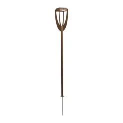 LED-solcellelampe Tulip med jordspyd, corten^Les Jardins