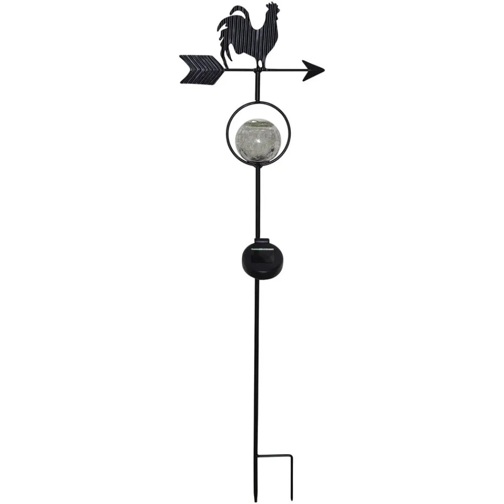 STAR TRADING LED-solcellelampe Windy, viser vindretningen