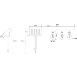 LED-solcelle-lyskæde 33708-10 i metallisk sølv^Globo New