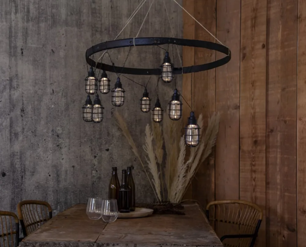 STAR TRADING LED-solcellelyskæde Cage, 8 lyskilder