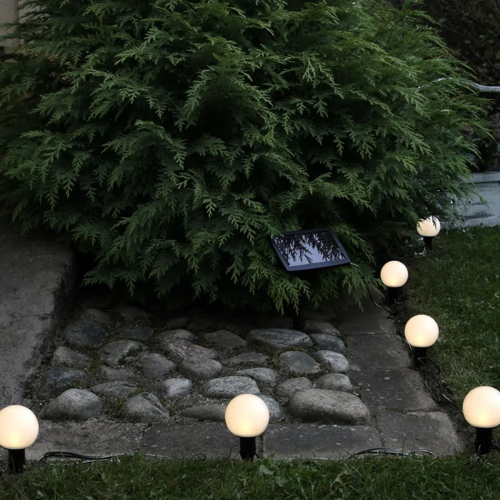 STAR TRADING Dekorationsbelysning|Solcellelamper>LED-solcellelyskæde combo, 6 lyskilder, IP44, plast